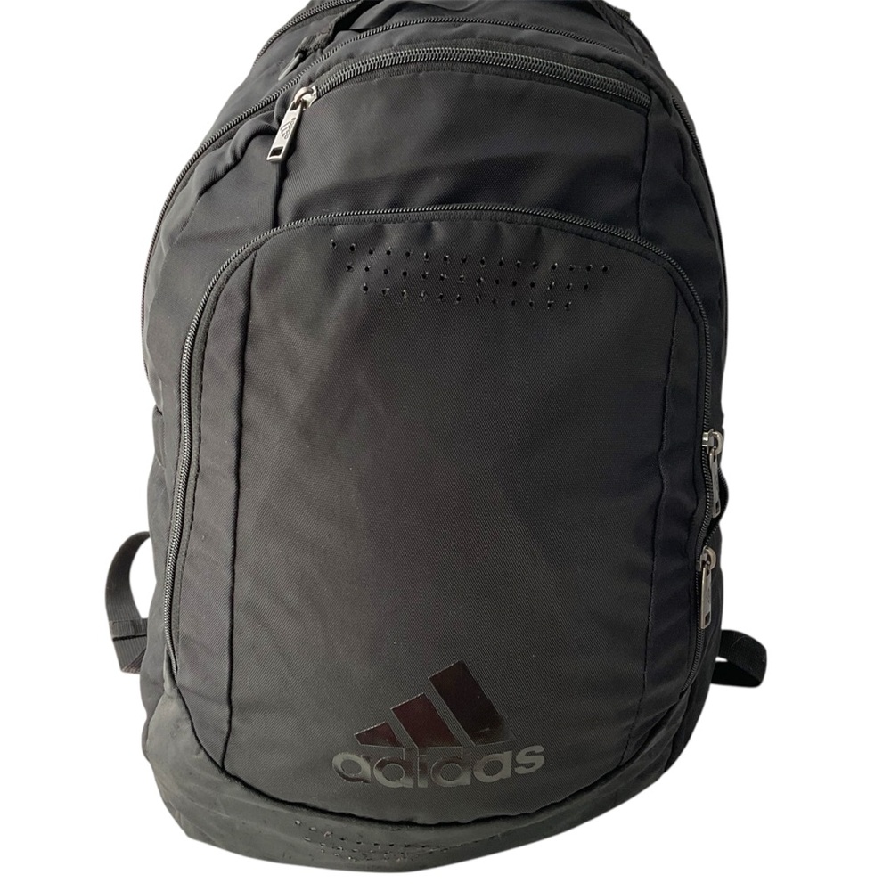 Adidas Triple Black Defender Team Unisex 20" Backpack With Vented Shoe Pocket
